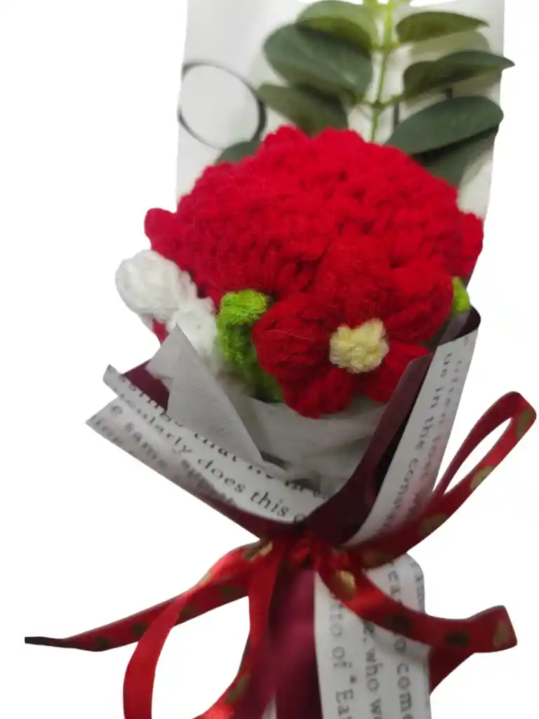 Flores Eternas Tejidas Crochet Amor Y Amistad Rosa
