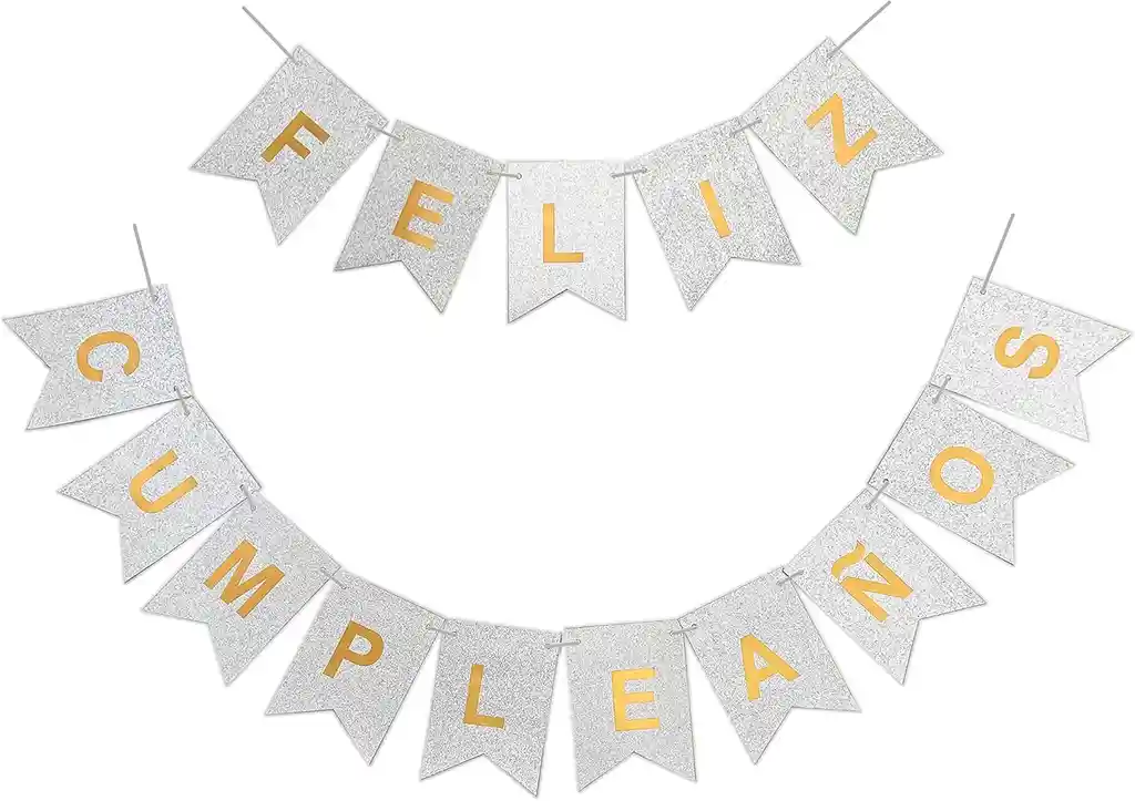 Letrero Banderin Feliz Cumpleaños