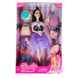 Muñeca Vestido Accesorios Belleza Violin Juguete Niñas