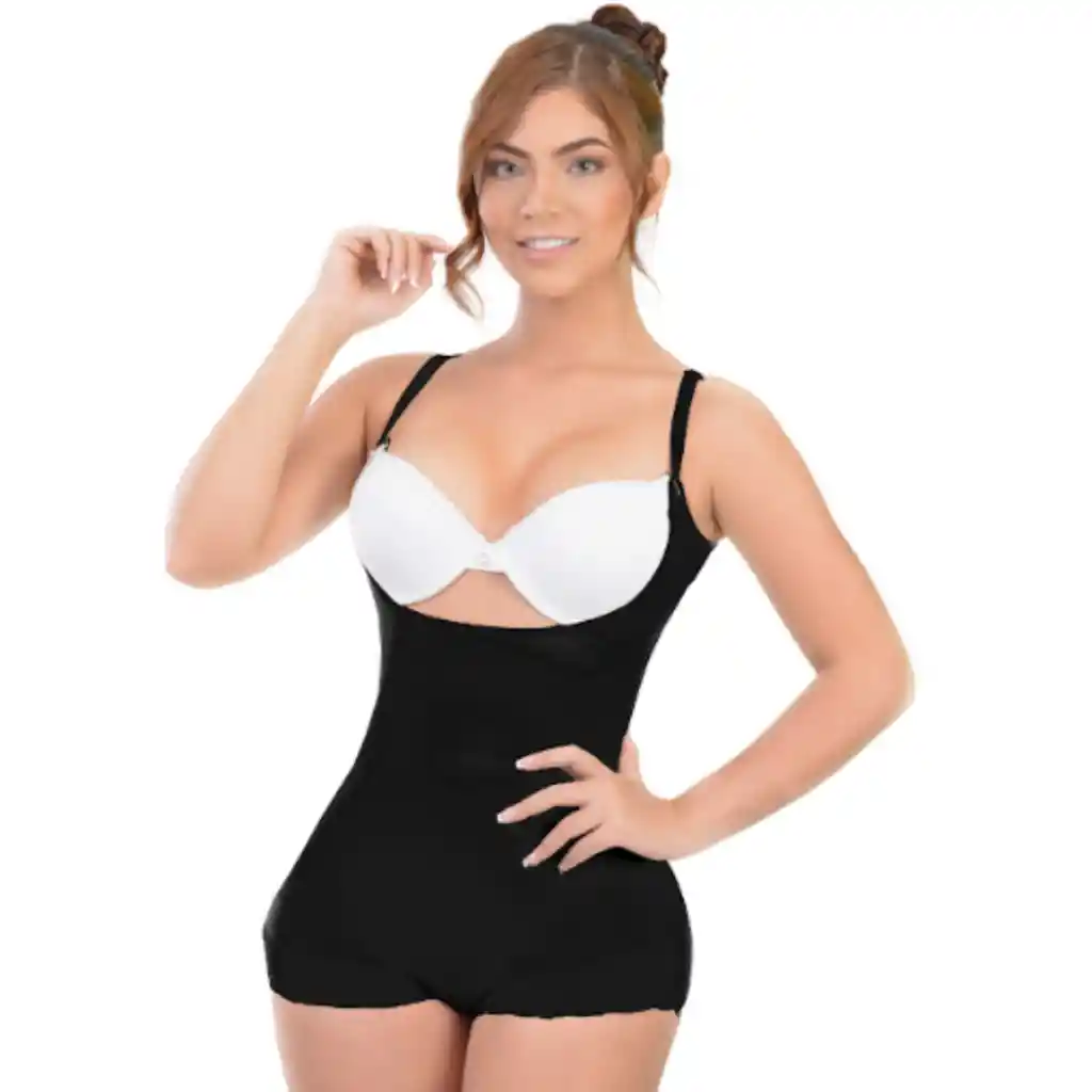 Fb851-body Moldeador Media Compresión Con Encaje Color:negro Talla:l