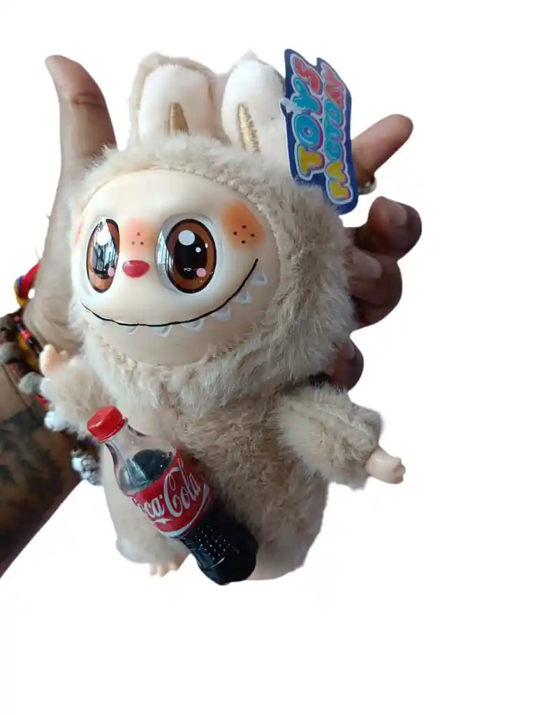 Llavero Peluche Labubu Marrón Coca-cola Botella