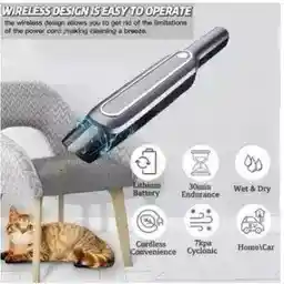 Aspiradora Inalambrica Potente Para Auto Y Hogar 120 W