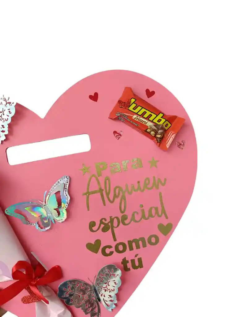 Pizarra Corazón Rosada Alguien Especial
