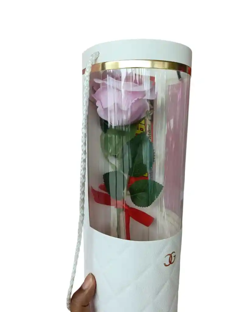 Bolsa Blanca Regalo Luxury Rosa