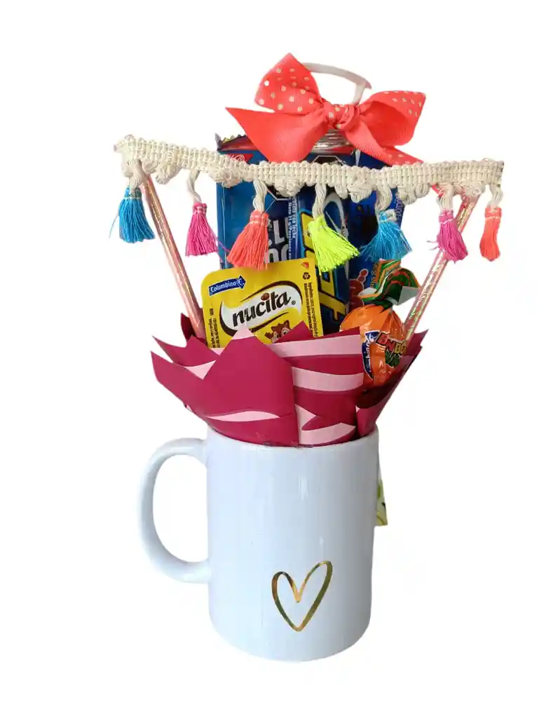Ancheta Regalo Cumpleaños Vaso Corazón