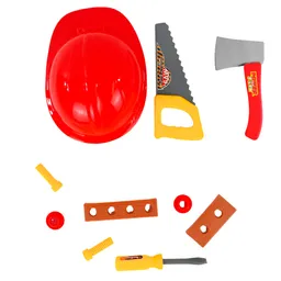 Juguete Niños Set De Herramientas Juego Kit Casco Sierra