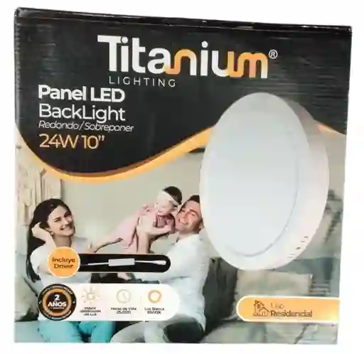 Panel Led De Sobreponer 24w 10"