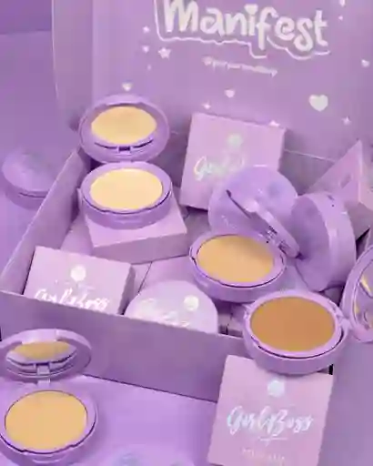 Polvo Base Girl Boss Tono 3 – Tu Piel Perfecta En Un Solo Producto 💜✨
