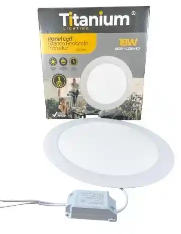 Panel Led De Incrustar De 18 W Redondo