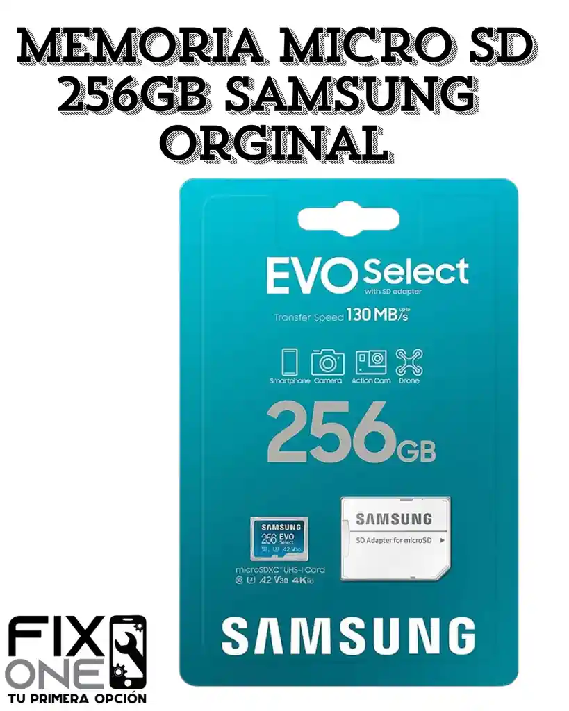 Samsung Tarjeta Micro Sd De 256gborginal
