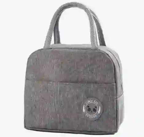 Lonchera Termica Gris Con Forro En Aluminio