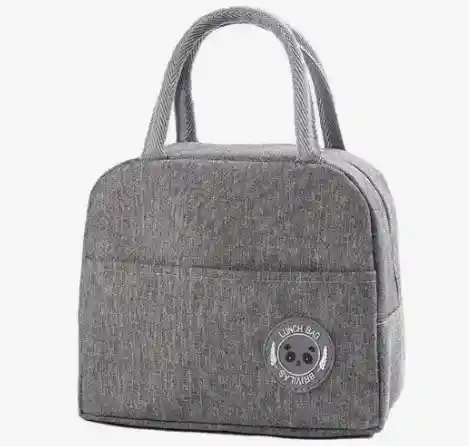 Lonchera Termica Gris Con Forro En Aluminio
