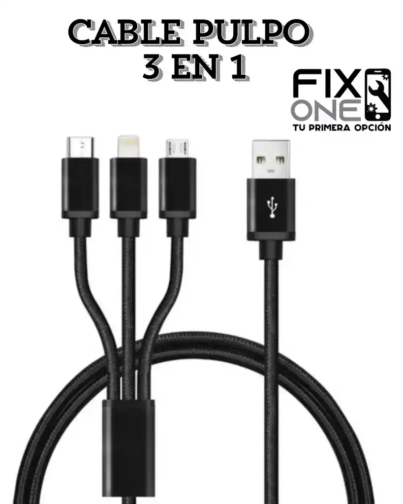 Cable Pulpo 3en1