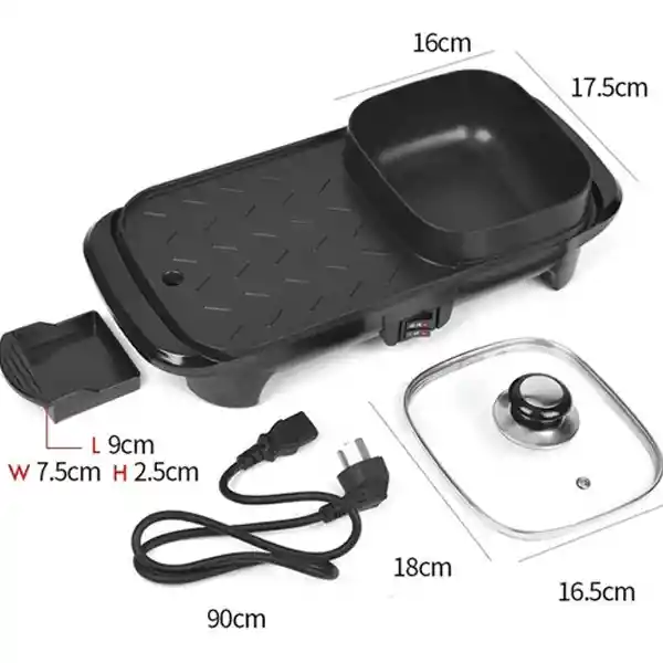 Plancha Asador Grill Electrico Antiadherente