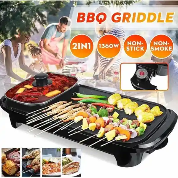 Plancha Asador Grill Electrico Antiadherente