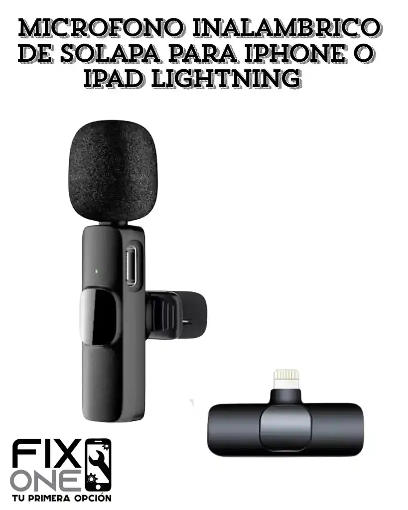 Microfono Inalambrico De Solapa Para Iphone O Ipad Lightning