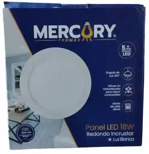 Panel Led 18w Redondo De Incrustar