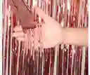 Colrtina De Fiesta Metalizada Oro Rosa