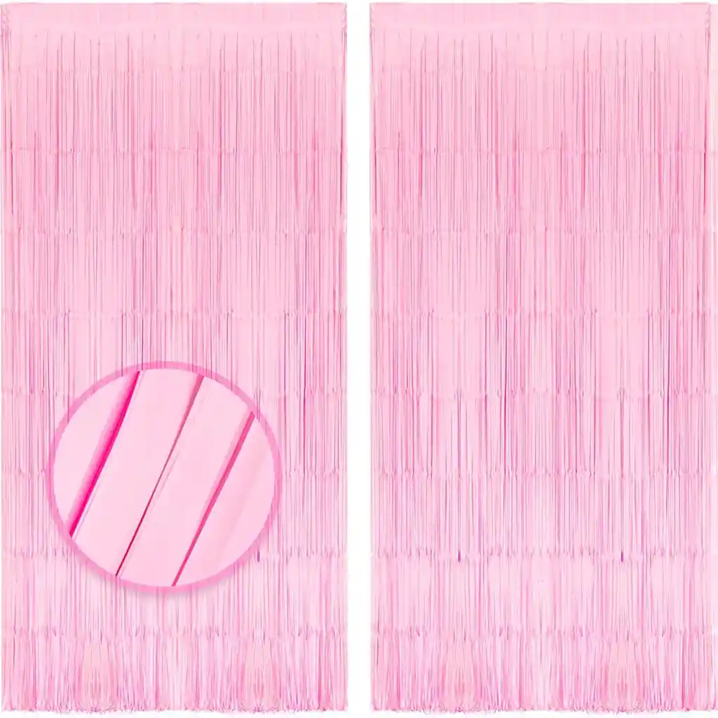 Cortina De Fiesta Rosa Pastel