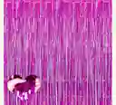 Cortina Metalizada De Fiesta Fucsia