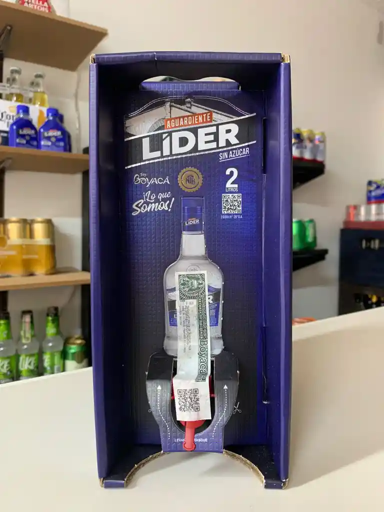 Aguardiente Líder Sin Azúcar Everpack 2l