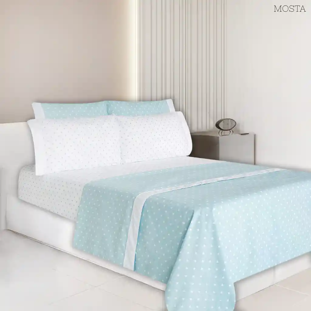 Juego De Sabana Doble Estampada Mosta