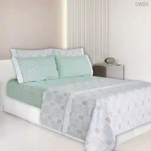 Juego De Sabana Extra Doble Estampada Owen