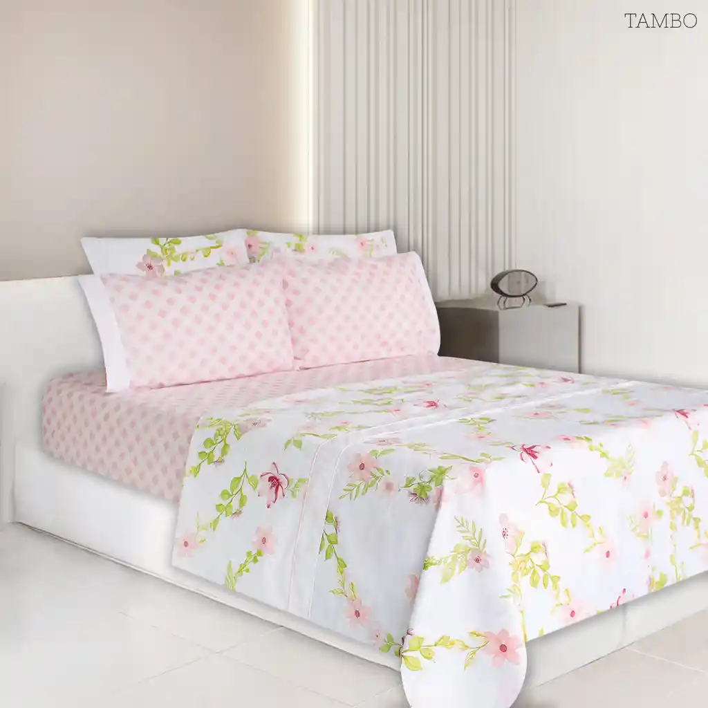 Juego De Sabana Extra Doble Estampada Tambo