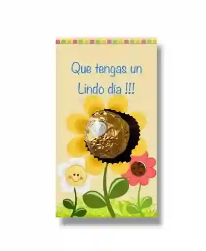 Unidad De Ferrero En Tarjeta Feliz Dia