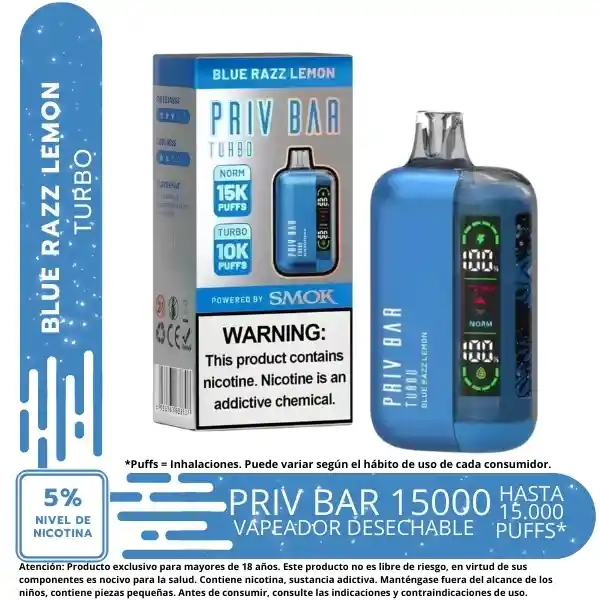 Vape Priv Bar Blue Razz Lemon
