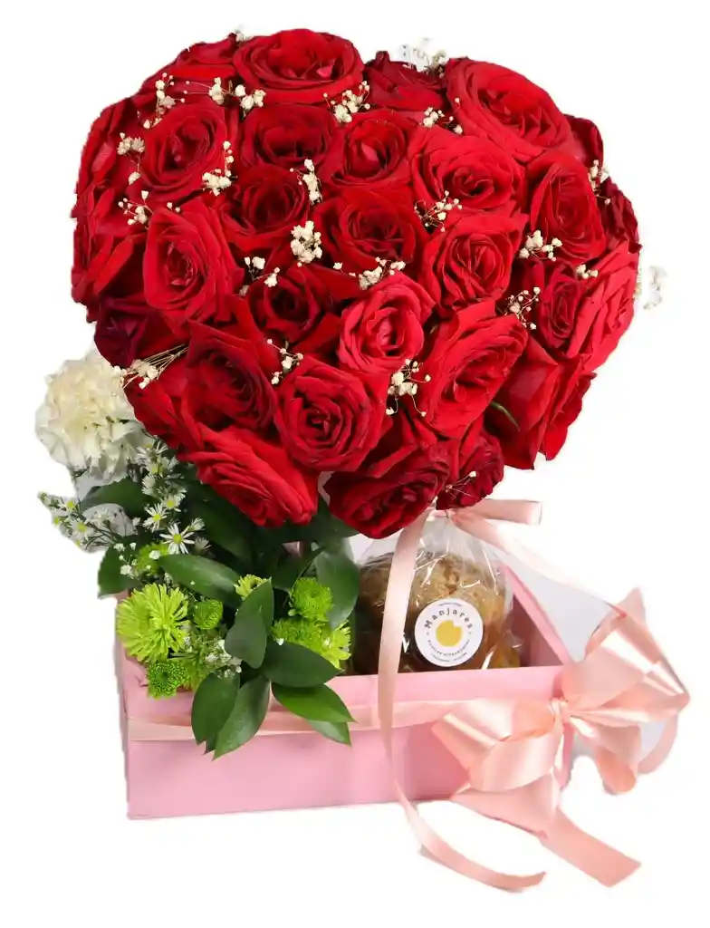 Caja Corazón Con Torta Casera
