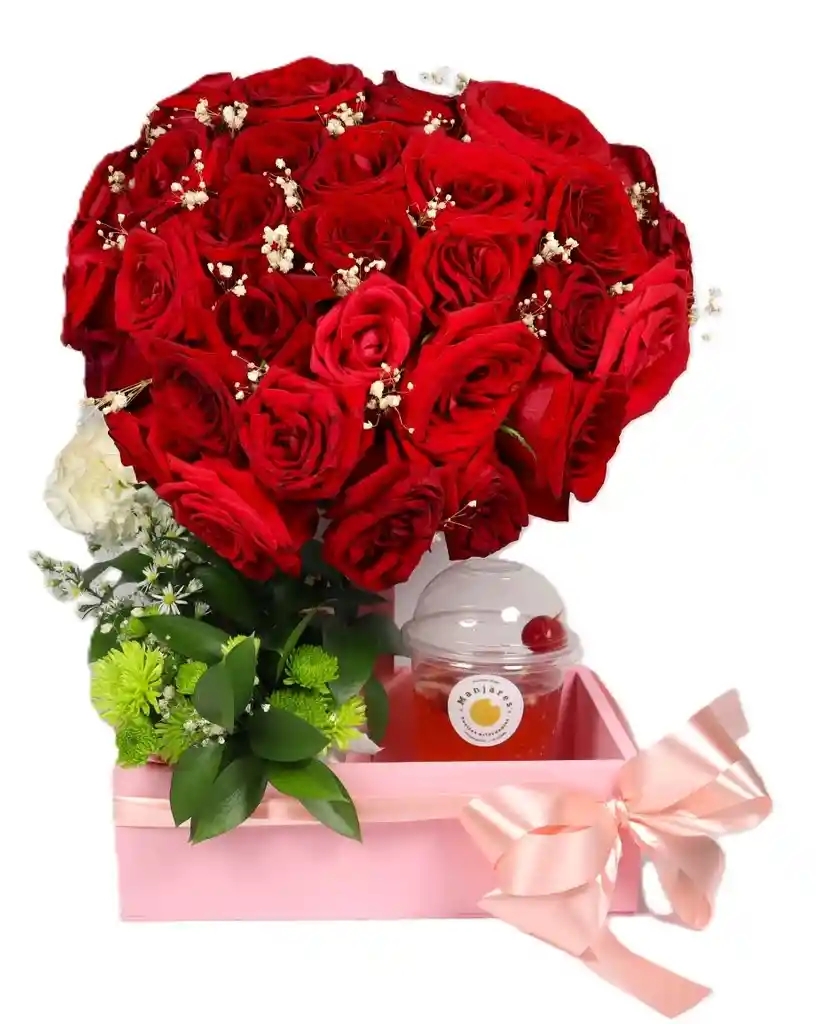 Caja Corazón Con Soda De Frutos Rojos