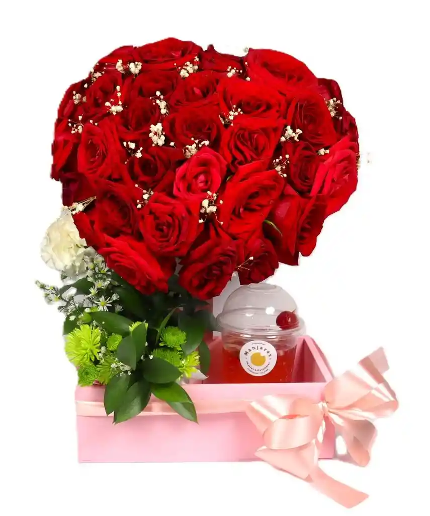Caja Corazón Con Soda De Frutos Rojos