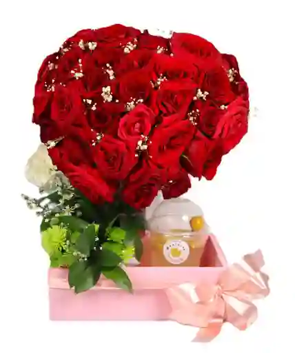 Caja Corazón Con Soda De Frutos Amarillos