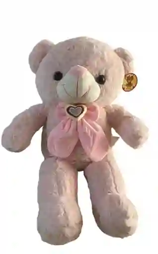 Hermoso Peluche Rosado De Moño Mediano