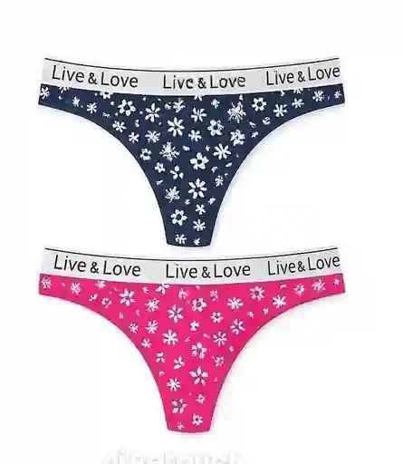 Dos Pantys Hilo En Algodon Talla Xl