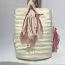 Mochila Wayuu Pequeña Lisa Con Asa Tejida ✨