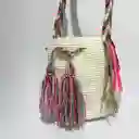 Mochila Wayuu Pequeña Lisa Con Asa Tejida ✨