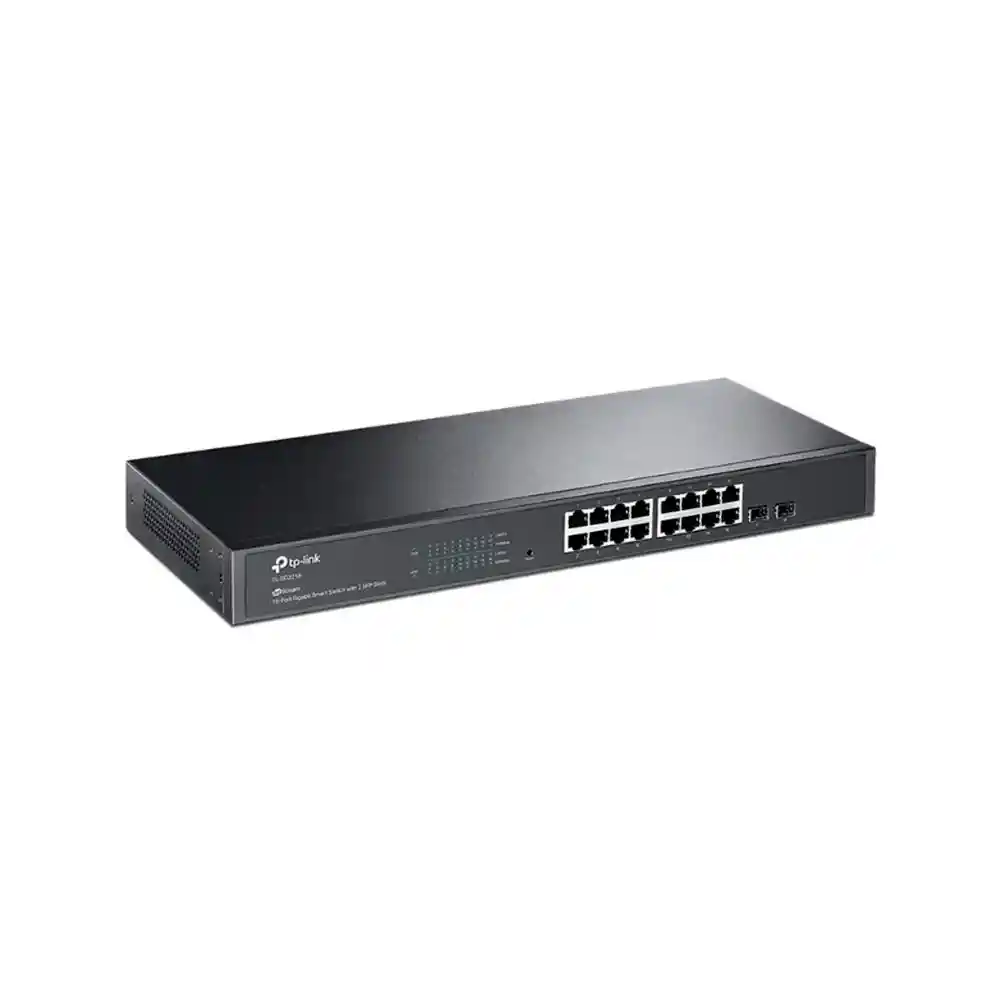 Switch Tp-link Smb Inteligente Jetstream Gigabit 16 Puertos Color Negro