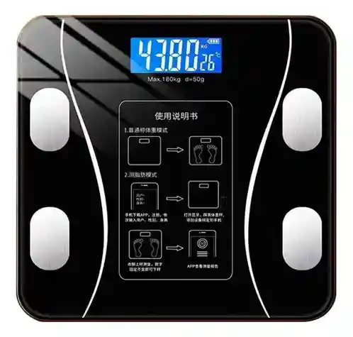 Bascula Inteligente Bluetooth Hasta 180 Kg Compatible Con Android Iphone Bateria Recargable