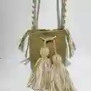 Mochila Wayuu Pequeña Lisa Con Asa Tejida ✨