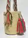 Mochila Wayuu Pequeña Lisa Con Asa Tejida ✨