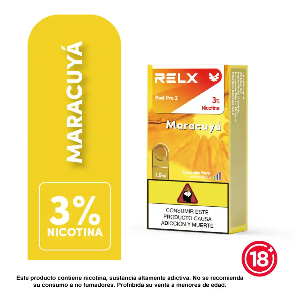 Capsula Vape RELX Maracuya 3%