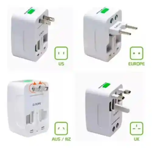 Cargador Europeo Universal Con Puertos Usb Y Tipo-c