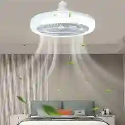 Ventilador Bombillo Luz Led De Techo Con Control