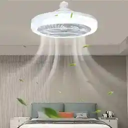 Ventilador Bombillo Luz Led De Techo Con Control