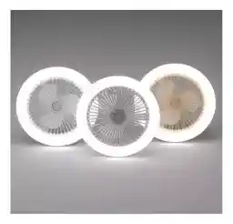 Ventilador Bombillo Luz Led De Techo Con Control