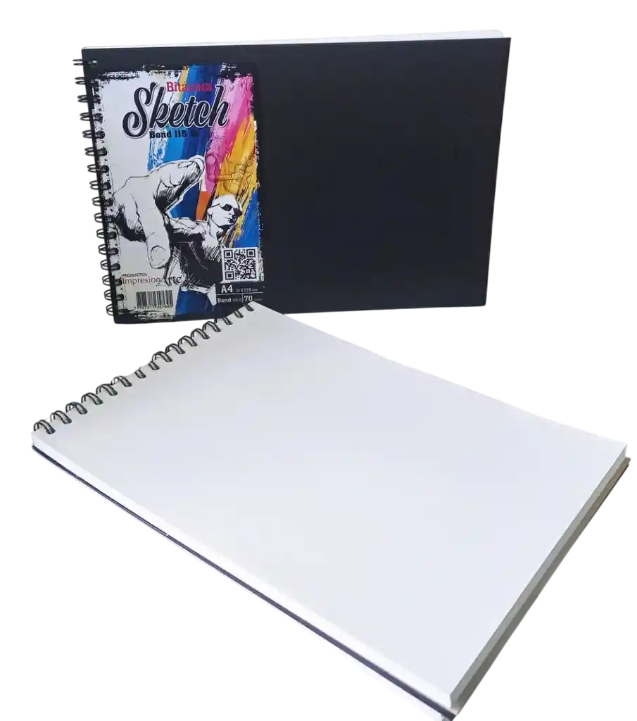 Block Argollado Dibujo Tamaño Carta Hojas Bond Blancas Bitacora Sketchbook