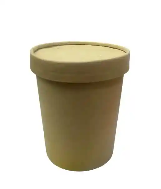 Envases 16 Onzas X 10 Unds , Tazas Bambú 16 Onzas Con Tapa, Contenedores 16 Onzas