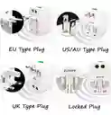 Cargador Europeo Universal Con Puertos Usb Y Tipo-c